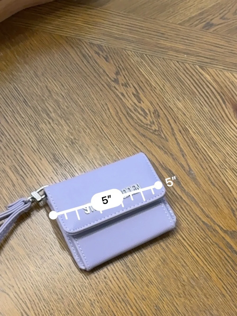 Steve Madden Lavender Wristlet Wallet ID Card Holder Snap Closure NWOT
